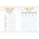 Baby Shower 2-in-1 Word Scabble and Word Search Game Kit
